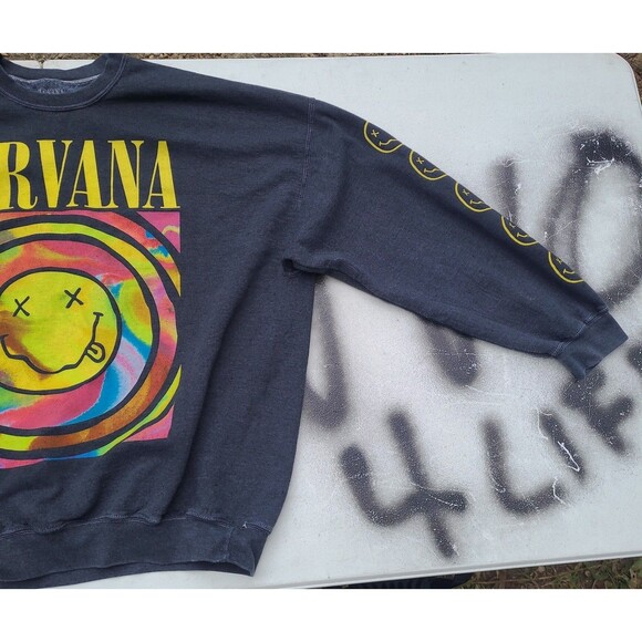 Nirvana Crewneck Oversized Sweatshirt Official Merch Grunge - Picture 4 of 9